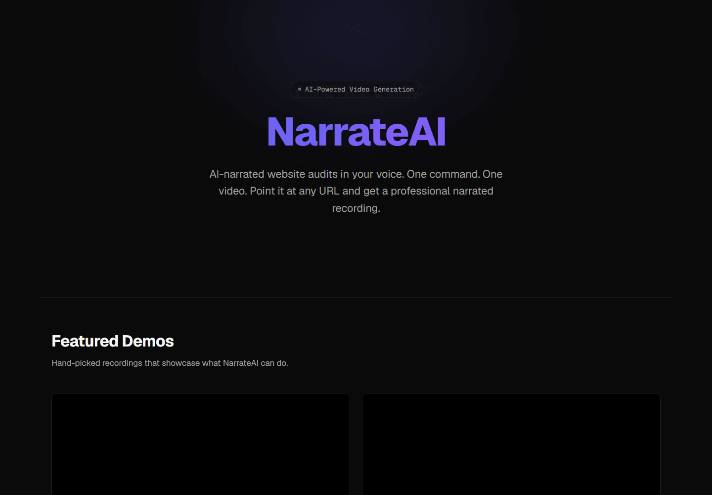 Narrate AI — voiced reporting dashboard